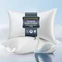 COZSINOOR Goose Feather Pillows Queen Size - Set of 2, Hotel Down Bed Pillow for Sleeping, Soft 600 TC Cotton Cover, Fluffy Support Surround Fill Down Alternative for Back, Stomach, Side Sleepers
