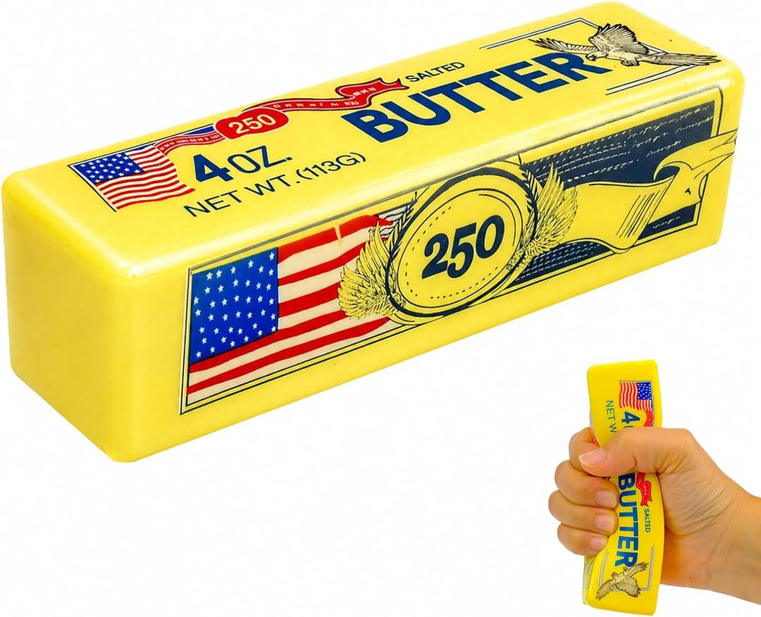 2 x Slow Rising Butter Squishy, 2026 New Realistic Soft Butter Stick ,Butter Squishy Relief Fidget Toys,Slow Rebound Stress Relief Toy Gifts (1pcs-B)