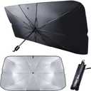 helloleiboo Car Windshield Sun Shade UV Rays and Heat Sun Visor Protector Foldable Reflector Windshields Umbrella (53 * 25 inches)