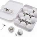 MQUPIN Duvet Pin Duvet Clips 16 Sets, Duvet Cover Pins Comforter Clips with Soft Fabric Material, Double Sided Pin Fasteners for Quilt, Cushions, Curtains - White