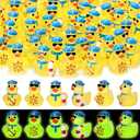 60pcs Sailor Cruise Resin Ducks Toy Figures, Tiny Ducks Toy Figures, Novelty Duck for Sailor Cruise Ship Party Favors Gifts (3 Styles, Luminous)