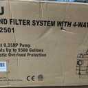 CIPU 12-inch Sand Filter Pump System Handy 4-Way Valve for Above Ground Swimming Pools with Prefilter Pool Pump 115V 6-Foot Cord to Easy Installation SFPS12501