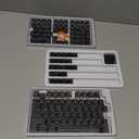 Tsungup Custom Keycaps,PBT Side Print Keycap Set - Shine Through 135 Keys Contour Line Cool Key caps,Cherry Profile Keyboard Keycaps for Cherry MX Switches Mechanical Keyboards(Black)