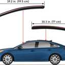 Lightronic Extra Durable Clip-on in-Channel Auto Vent Window Visors, Fits 2011-2014 Hyundai Sonata (Includes Hybrid), UV Protection Rain Guards, Original Wind Deflectors, Smoke, 4-Pcs