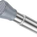 Tension Rods for Windows 28 to 48 inch, Non Slip Spring Tension Curtain Rod No Drill, 7/8" Tension Rod for Small Shower Stall Bedroom Doorway Closet Door, Silver