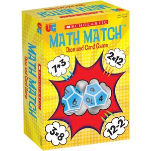 University Games, Scholastic Math Match Travel Dice Game, Mathematics Reinforcement Game for Kids, for 2 or More Players Ages 5 and Up (1 Count (Pack of 1))