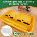 VOOMEY 12-Pack Paint Tray Liners 18 Inch, Disposable Paint Roller Tray Liners for 18” Paint Trays, Deep-Well Paint Pan Liners, Easy Clean & Quick Color Change(Compatible with 18 Inch Paint Trays Only)