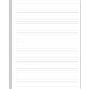 Unpunched Line Paper - 100 Sheets/200 Pages Loose Leaf Paper Line Refills, Letter Size, 100gsm, White, 8.5" x 11"