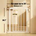 Narrow Baby Gate 24.4-29 Inch for Stairs Pet Dog Gates Indoor for Doorways