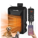 Yattberak 500W Safe Black Dog House Heater with Adjustable Temperature and Timer（Black）