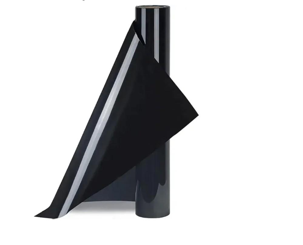 PACTIV 1pcs Black PU Heat Transfer Vinyl Bundle 75 inches length HTV Vinyl Rolls, Perfect Iron On Vinyl for Cricut & Cameo Easy to Cut Easy to Weed Heat Transfer Vinyl