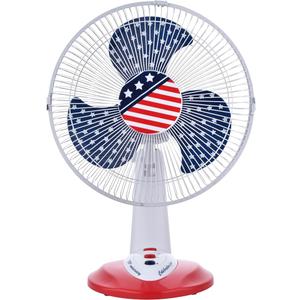 USA 250th Anniversary 12-Inch Oscillating Table Fan, Quiet, 3 Speeds
12-inch oscillating table fan with 3 speeds, 80° wide-angle oscillation, 35° tilt and quiet operation