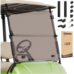Windshield for Yamaha G29 & Drive Series Model Golf Carts, Foldable & Durable (Smoked)