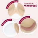 JOATEAY Strapless Backless Bra for Big Busted Women Sticky Invisible Underwire Bra Push Up Padded (Beige, M) C