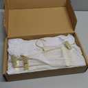 16-Pack Gold Pants Hanger, Adjustable Women's Skirt Hanger, Jeans Hanger Pants Hanger, Heavy Duty Space Saving Shorts Hanger uitable for Jeans, Shorts, Underwear, Sports Bras