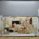 Large Framed Abstract Horizontal Wall Art, Beige, 24 x 48 In