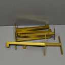 6 Pcs Heavy Duty Shelf Brackets 10 Inch Wall Mounted Industrial Metal Shelving Supports with Lip Gold