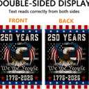 2 x 250th Anniversary Garden Flag, 250th Anniversary Patriotic Flag, July 4th Liberty House Logo, double-sided 1776-2026 commemorative flag, 12x18 inches
