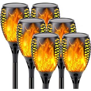 Maggift Solar Lights Outdoor, 6 Pack Flickering Flame Solar Torch Lights with Super Larger Size for Outdoor Decor, Solar Garden Lights Waterproof Solar Flame Outdoor Lights for Patio Yard Pathway