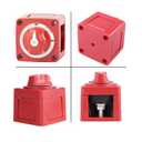 300A Battery Disconnect Switch, 12V-48V Waterproof Heavy Duty Master Power Cutoff Switch, Battery Kill Switch with Knob Control for Marine Boat RV Car Truck ATV UTV, Red