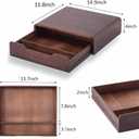 Acacia Wood Coffee Pod Organizer, K Cup Holder Organizer for Counter, K Cup Drawer Coffee Maker Machine Stand, 35 Pack K Pod Holder, (black walnut)