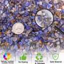 3 Lb Blue Agate Polished Tumbled Stones Chips, Aquarium Gravel Rocks Natural Decorative Pebbles Marbles for Aquarium, Vase Fillers, Succulent Plants Decor