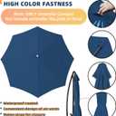 10ft Patio Umbrella Replacement Canopy for 8 ribs, Fits Hanging Offset Cantilever Market Outdoor Patio Shades Canopy Only