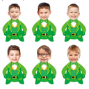 36 Pcs St. Patrick's Day Leprechaun Gnome Cutouts for Bulletin Board Decoration with Photo Space for DIY Photo Craft Shamrock Classroom Party Décor (Leprechaun-M) Pack of 8