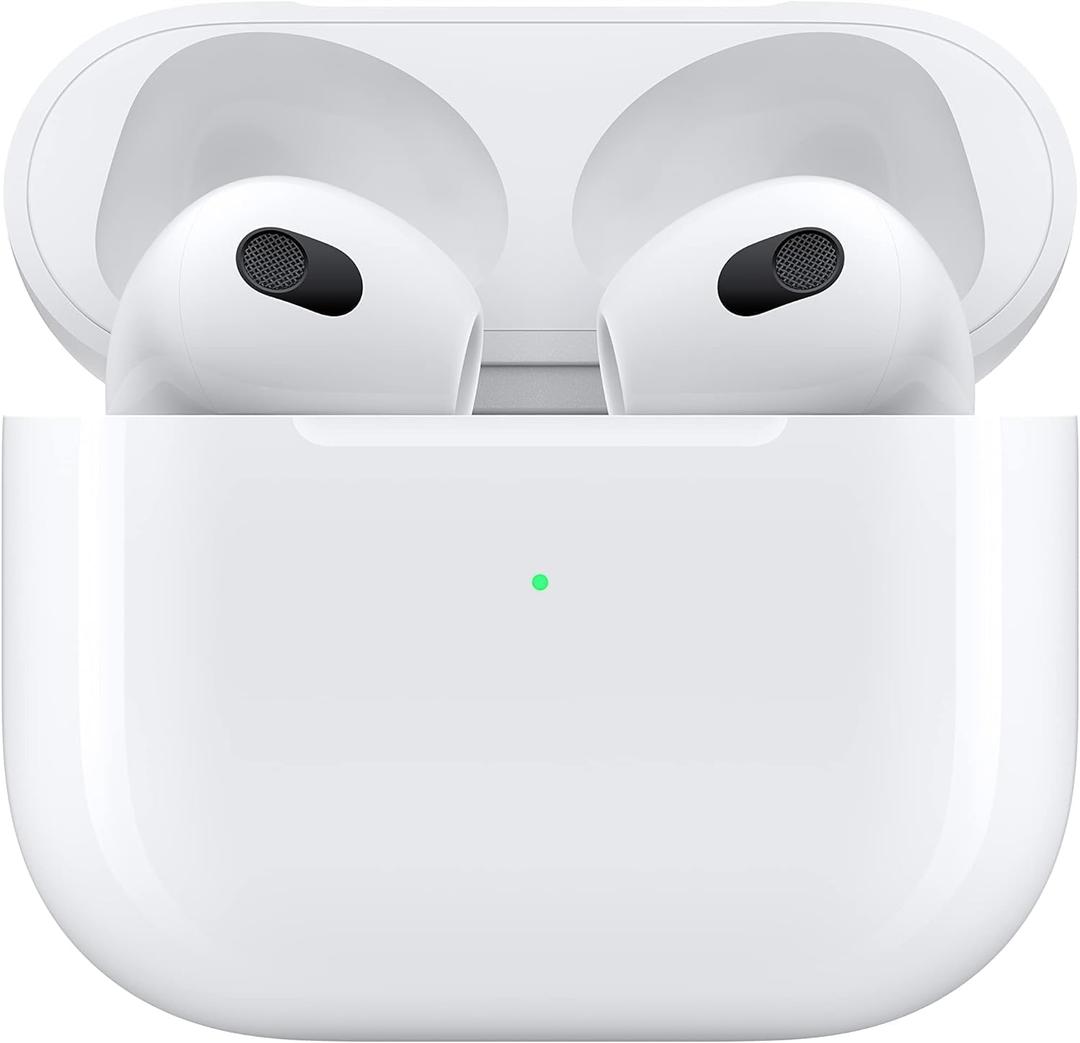 Apple AirPods (3rd Generation) Wireless Earbuds with MagSafe Charging Case. Spatial Audio, Sweat and Water Resistant, Up to 30 Hours of Battery Life. Bluetooth Headphones for iPhone