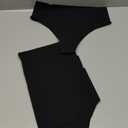 AYMEFF Cotton Thongs for Women High Waisted Seamless No Show Thong Stretchy Comfort Panties (Medium, Black-6 Pack)