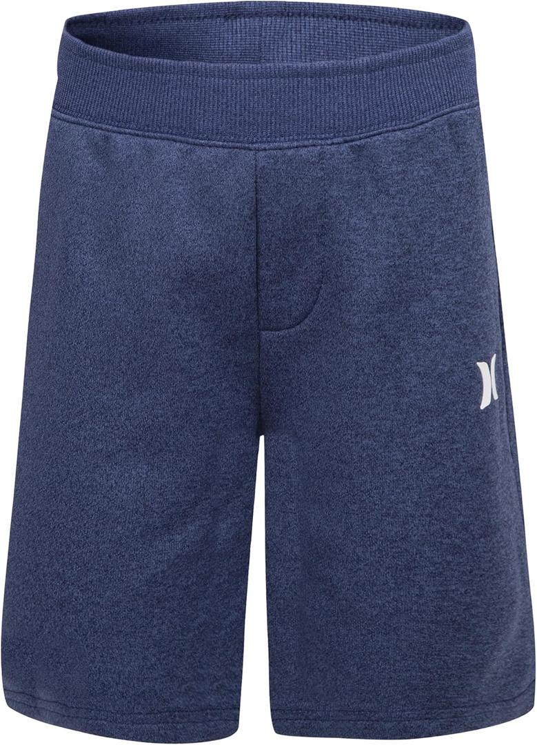 Hurley Boys Solar French Terry Pull on Shorts (4, Blackened Blue Heather)