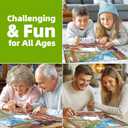 2 x 500 Piece Puzzles for Adults Clearance, Seaside Landscape Colorful Houses Window Cats Scenes Challenging Art Puzzle for Gifts Party Games Family Fun, 23" X 15" Dust Free