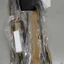 FEED GARDEN Fireplace Tools Set 5 Pieces, 30 Inch Modern Wrought Iron Outdoor Fireplace Accessories Set Long Holder Indoor with Poker, Tongs, Shovel, Brush, Base Black