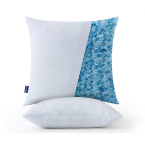 MIULEE Pack of 2, Velvet Soft Solid Decorative Square Throw Pillow Covers Blend Set of 2 Shredded Memory Foam Cooling Throw Pillows for Sofa Bedroom 18x18 Inch