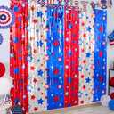 LOLStar 4th of July Decorations, 5 Pack Star Tinsel Foil Fringe Curtains