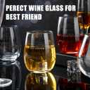 Irenare 4 Pcs 15 oz Friends Wine Glasses Set, Friend Friendship Gifts for Women Friends, Stemless Wine Glasses for Birthday Galentines Gift for Women, Sister, Mom, Grandma, Nana, Her