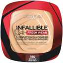 L'Oreal Paris Makeup Infallible Fresh Wear Foundation in a Powder, Up to 24H Wear, Waterproof, Beige Sand, 0.31 oz.