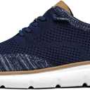 Mens Oxfords Shoes Casual Walking Dress Sneakers Mesh Business Work Lightweight Soft Sole (6.5, Dark Blue)