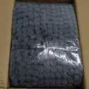 SUBRTEX Bathroom Rugs Chenille Bath Rug Soft Short Plush Bath Mat Soft Shower Mat Water Absorbent Shower Mat Quick Dry Machine Washable(Gray,16" x 24") (Grey)