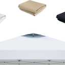 ACEPIC 10x10 Canopy Replacement Top Cover with Air Vent,UPF 50+ UV protection,300D Silver-coated Polyester PA Waterproof flame retardant for Outdoor Garden Patio Canopies(Top Cover Only, Light Grey)