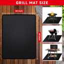 48 x 30 inch Under Grill Mats for Outdoor Grill, Double-Sided Fireproof, Oil and Waterproof Protective Mat for Grass and Deck, Outerdoor BBQ Fire Pit Fireplace Mat