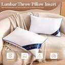 Premium Memory Foam 14 x 36 Inch Throw Pillow Insert - Decorative Lumbar Throw Pillow for Living Room, Sofa and Couch, 14 x 36 Inch, White