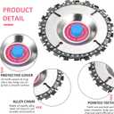 5 Pieces 5/8 Inch Chain Disc Saw Blades for Angle Grinders - 22 Teeth Wood Carving Discs and Grinding Attachment Wheels