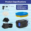 AquaMiracle 400GPH Pond Filter Pump with 4-Stage Filtration | Pond Pump Filter Box | Fish Pond Filter for Outdoor Ponds 200-350 Gal | for Garden, Waterfall, Fountain, Water Feature