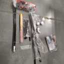 7'X7' Softball Practice Net - Pitching & Batting Net with Baseball Tee, Batter Dummy, Strike Zone & Bow Frame