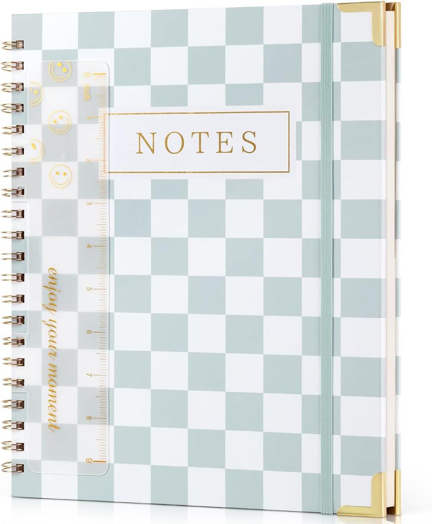 Spiral Lined Notebook Journal, a4 (8.511'') Large Green Journal For Women Men College Ruled Journaling Notebook For Work Note Taking School Business 100 pages