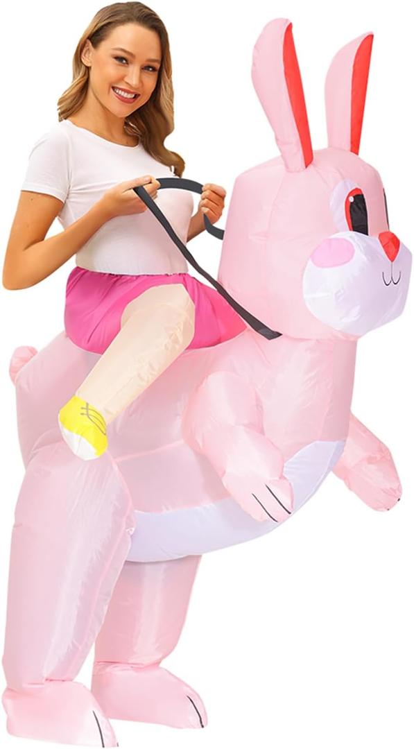 Inflatable Easter Bunny Costume Full Body Blow up Rabbit Costume Bunny Rabbit Outfit
