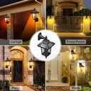 Solar Wall Lights Outdoor : Dusk to Dawn Solar Porch Ligh,3 Modes & Motion Sensor Waterproof Wall Sconce Lantern Lamp for Patio Garage Garden Barn Yard House, 2 Types of Wall Mount, 2 Pack