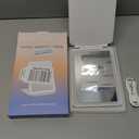 FUNTOUCH Rechargeable Travel Makeup Mirror with 72 Led Lights, Portable Lighted Beauty Mirror, 3 Color Lighting, Dimmable Touch Screen, Tabletop LED Folding Cosmetic Vanity Mirror (White)