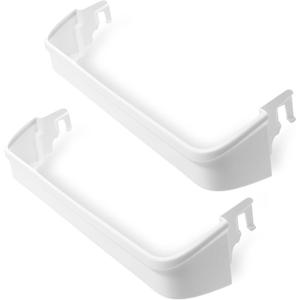 PartsBroz 240338001 Door Bin Shelf Rack (2-Pack) for Frigidaire Refrigerator Door Shelf, Kenmore Refrigerator Racks Replacement, Electrolux Fridge White Upper Top Shelf Bar Rack AP2115859 PS429871